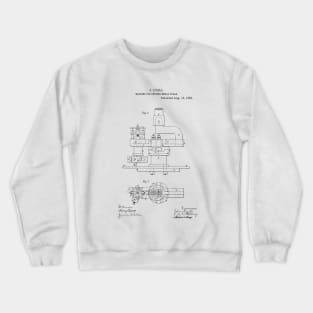 Machine for cutting metal oval Vintage Patent Hand Drawing Crewneck Sweatshirt